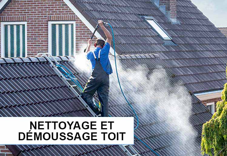 Nettoyage et démoussage toit LAFFONTOITURE64